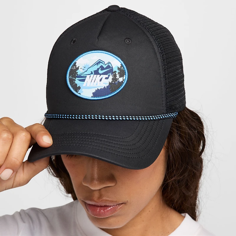 Unisex Nike Black Rise Trucker Adjustable Hat