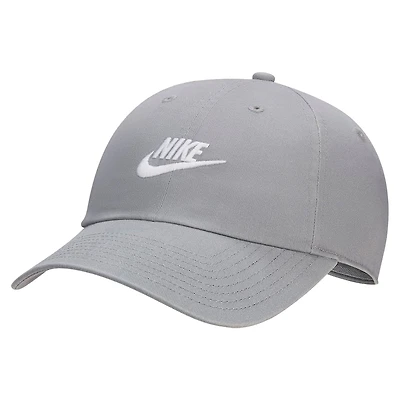 Unisex Nike Gray Club Futura Wash Adjustable Hat