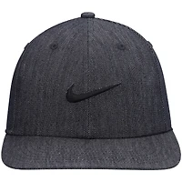 Casquette Nike Skateboard Snapback en faux denim noir chiné pour homme