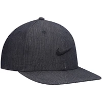 Casquette Nike Skateboard Snapback en faux denim noir chiné pour homme