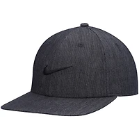 Casquette Nike Skateboard Snapback en faux denim noir chiné pour homme