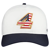 Casquette homme '47 White Noah Gragson Flag Fill Two-Tone Team Adjustable Hitch