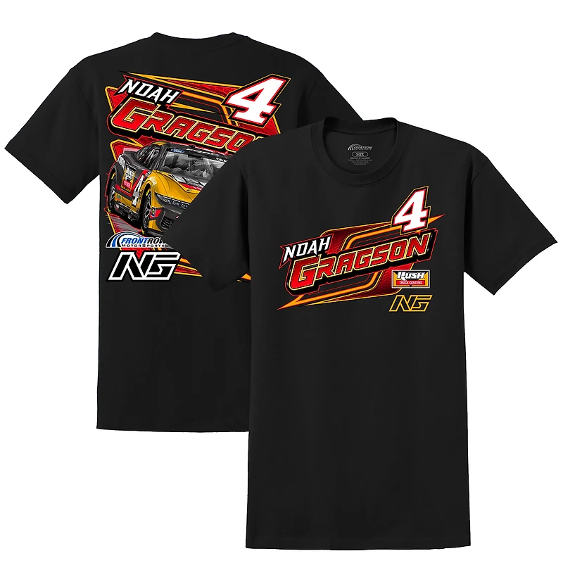 Men's Front Row Black Noah Gragson Rush Truck Centers Car T-Shirt