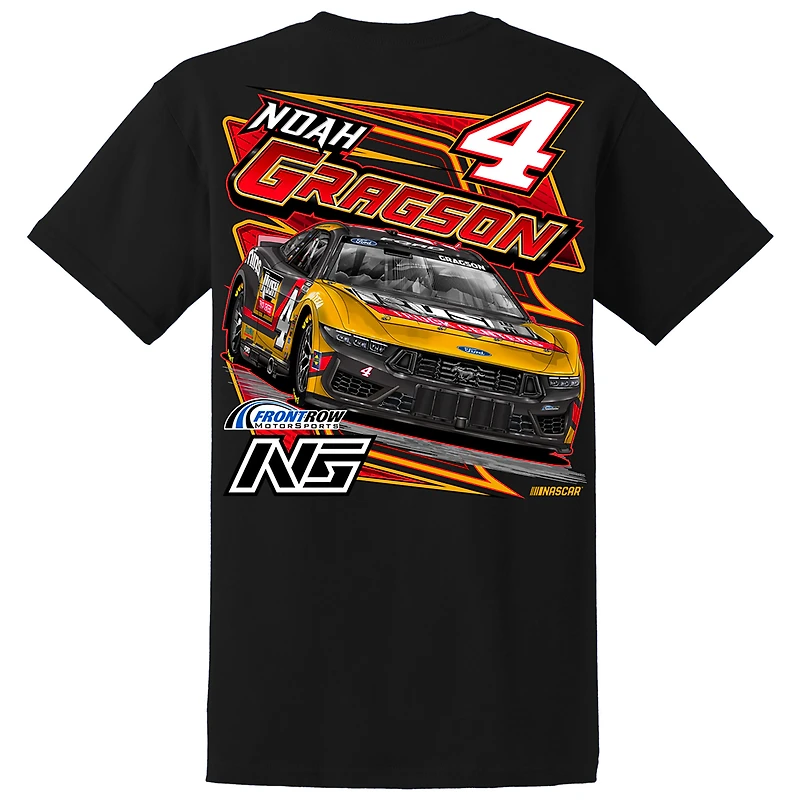 Men's Front Row Black Noah Gragson Rush Truck Centers Car T-Shirt