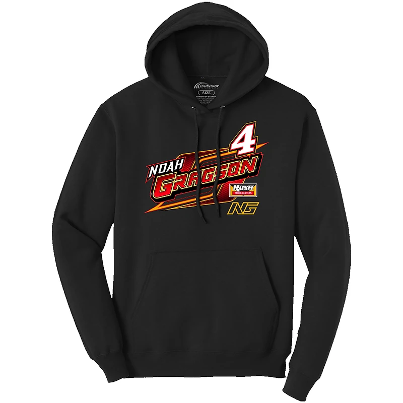 Men's Front Row Black Noah Gragson Rush Truck Centers Pullover Hoodie