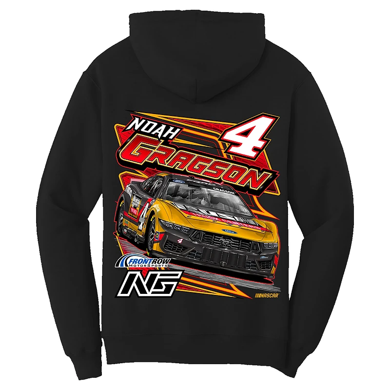 Men's Front Row Black Noah Gragson Rush Truck Centers Pullover Hoodie