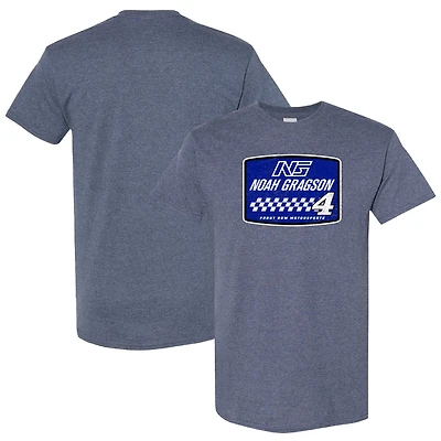 T-shirt pour homme avec nom et numéro vintage Noah Gragson Heather Navy Front Row
