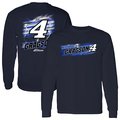 Men's Front Row Motorsports Navy Noah Gragson Name & Number Long Sleeve T-Shirt
