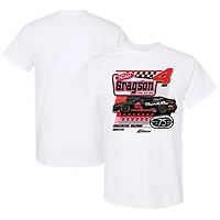 Men's Front Row Motorsports White Noah Gragson Beef-A-Roo Darlington Throwback Car T-Shirt