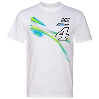 Men's Front Row White Noah Gragson #4 T-Shirt