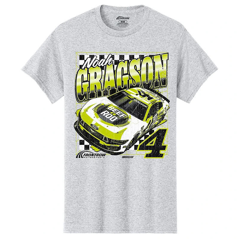 Men's  Heather Gray Noah Gragson Beef-A-Roo Car T-Shirt