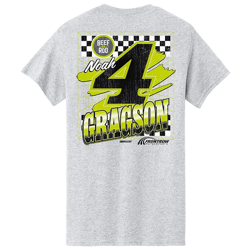 Men's  Heather Gray Noah Gragson Beef-A-Roo Car T-Shirt