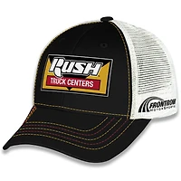 Unisex Checkered Flag Sports Black Noah Gragson Rush Truck Centers Sponsor Trucker Adjustable Hat