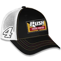 Casquette ajustable unisexe à damier Sports Black Noah Gragson Rush Truck Centers Sponsor Trucker