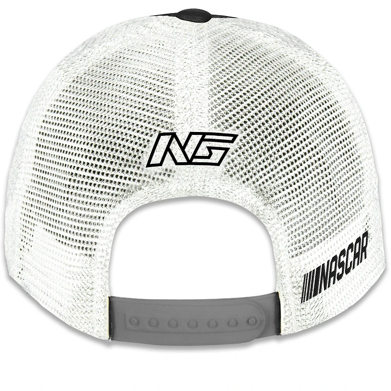 Unisex Checkered Flag Sports Black Noah Gragson Rush Truck Centers Sponsor Trucker Adjustable Hat