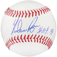 Balle de baseball autographiée par Nolan Ryan des Texas Rangers avec inscription « HOF 99 »
