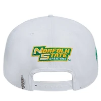 Casquette snapback en laine blanche Pro Standard pour homme Norfolk State Spartans