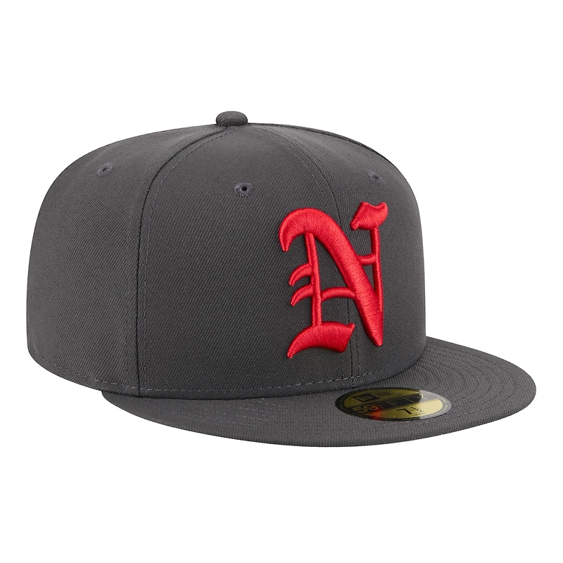 Casquette ajustée 59FIFTY grise Norfolk Tides pour homme de New Era