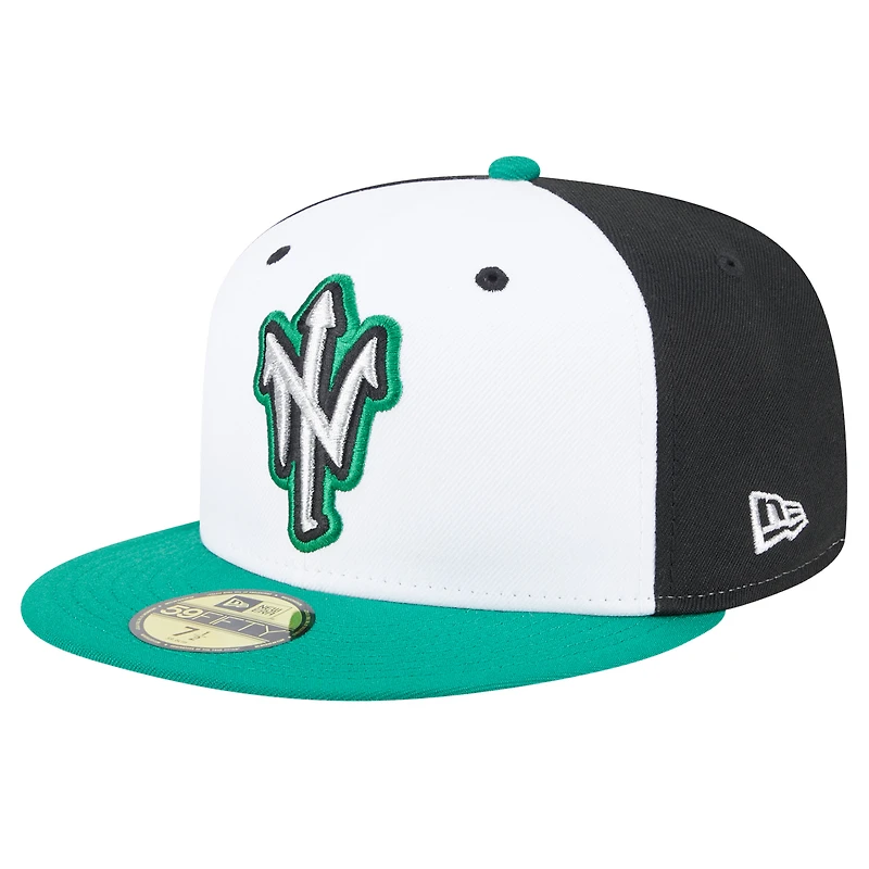 Men's New Era White Norfolk Tides Authentic Collection 59FIFTY Fitted Hat