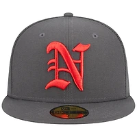 Men's New Era Gray Norfolk Tides Theme Nights Stocking  59FIFTY Fitted Hat