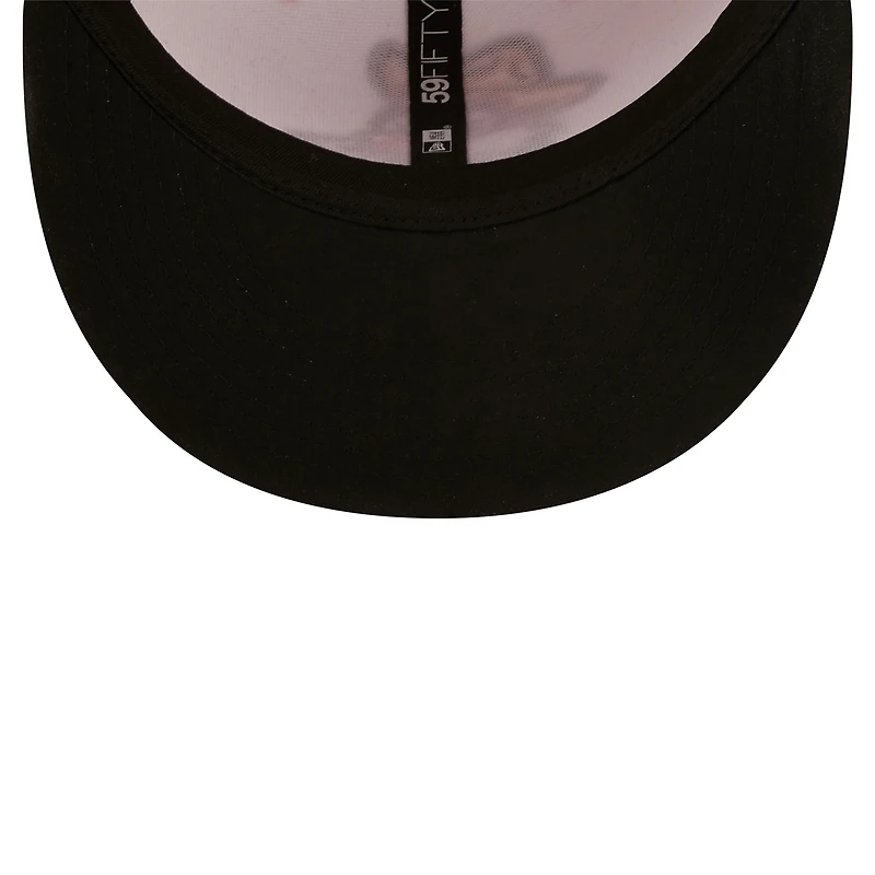 Men's New Era White/Black Pajaritos De Norfolk Copa La Diversion 59FIFTY Fitted Hat