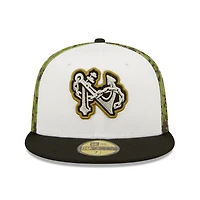 Men's New Era White/Camo Norfolk Tides Theme Night 59FIFTY Fitted Hat