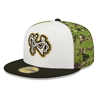Men's New Era White/Camo Norfolk Tides Theme Night 59FIFTY Fitted Hat