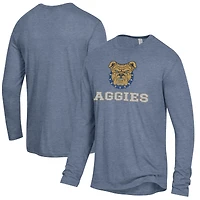 T-shirt à manches longues Keeper bleu marine chiné pour homme des A&T Aggies de Caroline du Nord