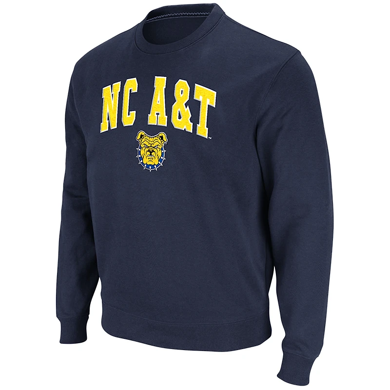 Sweat-shirt à capuche en sergé bleu marine Colosseum pour homme, North Carolina A&T Aggies, avec logo et arche