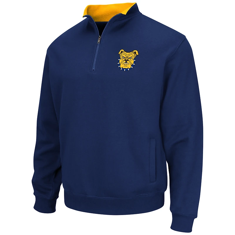 Men's Colosseum Navy North Carolina A&T Aggies Tortugas Quarter-Zip Sweatshirt