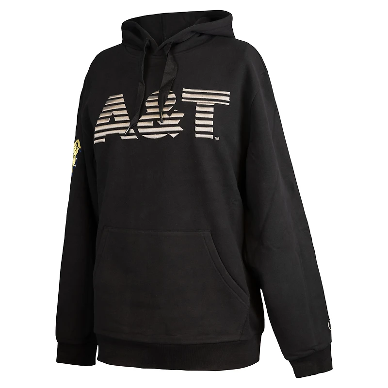 Men's FISLL  Black North Carolina A&T Aggies Puff Print Sliced Pullover Hoodie