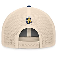 Casquette ajustable Top of the World bleu marine/naturel pour homme des North Carolina A&T Aggies Bennett Trucker