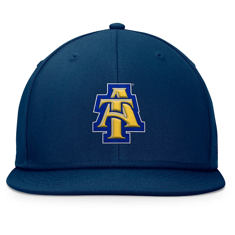 Casquette Snapback fondamentale Top of the World Navy North Carolina A&T Aggies pour hommes