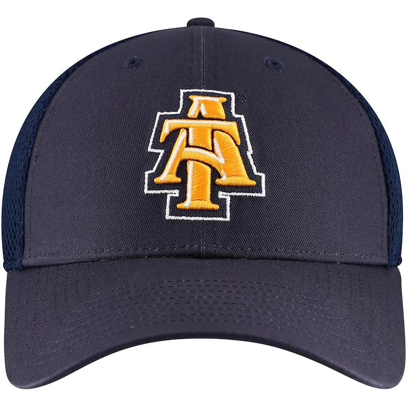 Casquette Top of the World Navy North Carolina A&T Aggies Spacer Flex pour hommes
