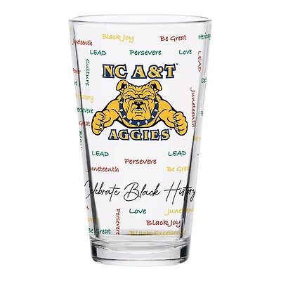 Caroline du Nord A&T Aggies 16oz. Verre à pinte