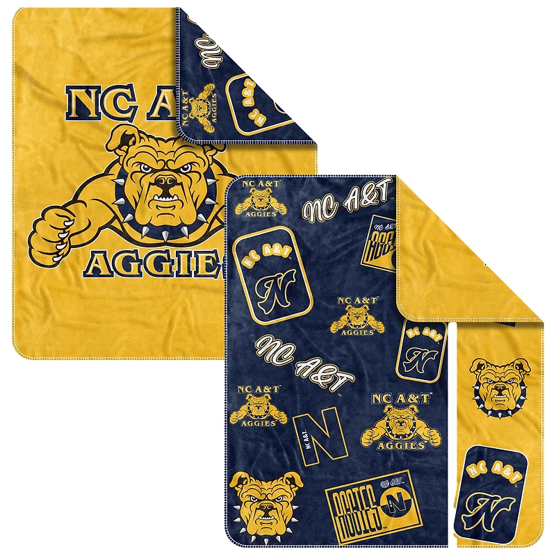 Couverture Dream Weave 50" x 60" des A&T Aggies de Caroline du Nord