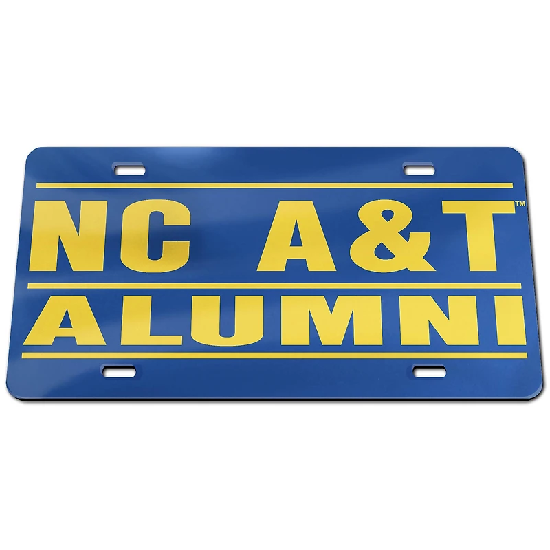 Plaque d'immatriculation WinCraft North Carolina A&T Aggies Alumni Classic