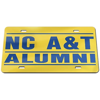 Plaque d'immatriculation WinCraft North Carolina A&T Aggies Gold Classic