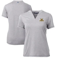 Haut à col en V Forge Blade pour femme, gris chiné, des A&T Aggies de Caroline du Nord, Cutter & Buck