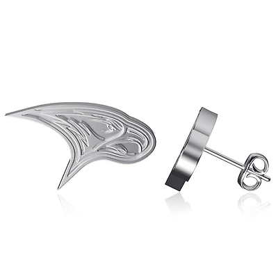 Dayna Designs Boucles d'oreilles argentées avec logo de l'équipe Central Eagles de Caroline du Nord