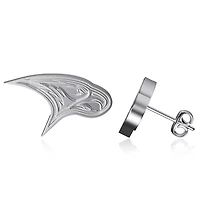 Dayna Designs Boucles d'oreilles argentées avec logo de l'équipe Central Eagles de Caroline du Nord