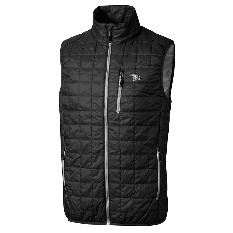 Gilet matelassé entièrement zippé Rainier PrimaLoft Eco pour homme, noir, des North Carolina Central Eagles, de taille grande et