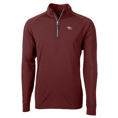 Men's Cutter & Buck Maroon North Carolina Central Eagles Adapt Eco Knit Stretch Recycled Quarter-Zip Pullover Top