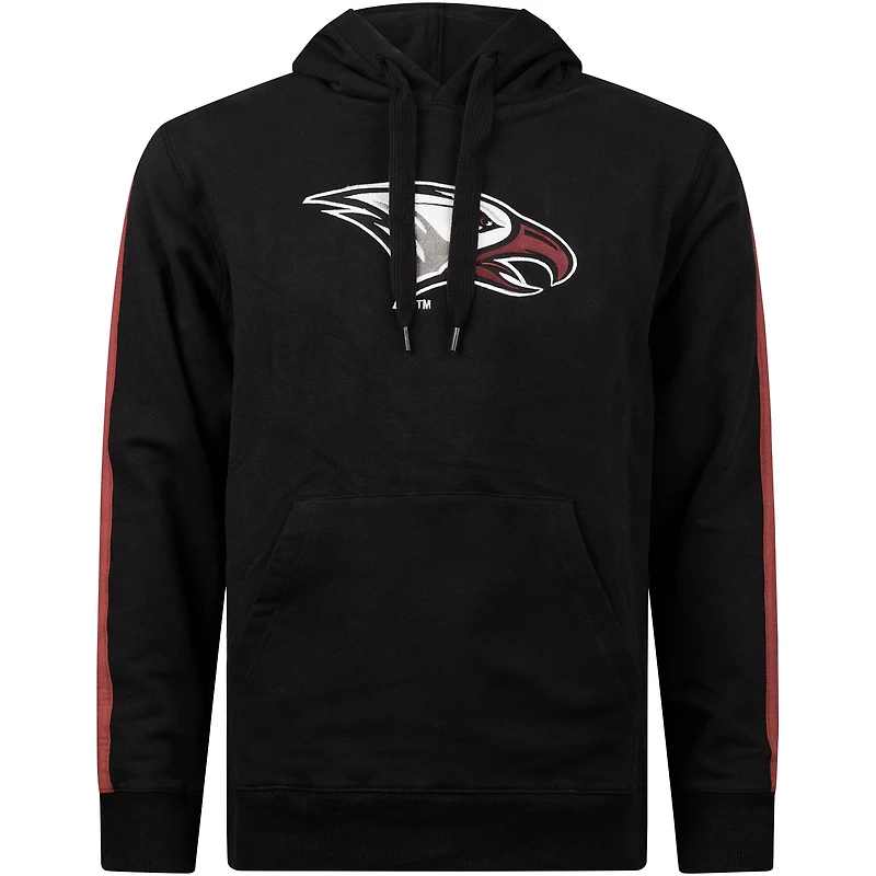 Men's FISLL Black North Carolina Central Eagles Oversized Stripes Pullover Hoodie