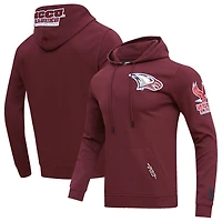 Sweat à capuche classique Pro Standard bordeaux pour homme, modèle Eagles de l'université North Carolina Central.