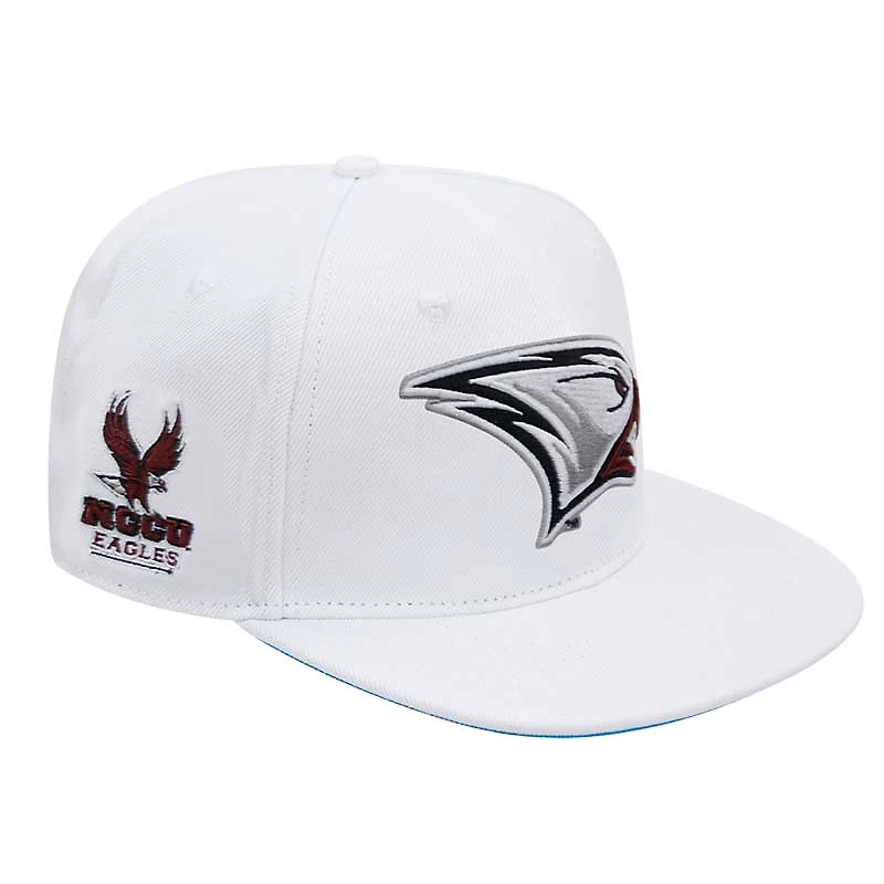 Casquette snapback en laine pour homme Pro Standard blanche North Carolina Central Eagles