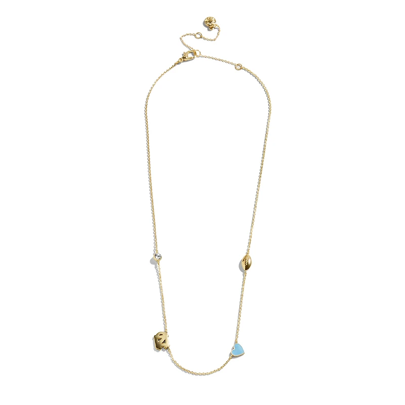 Collier à breloques espacées délicates BaubleBar des Tar Heels de Caroline du Nord