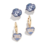 Ensemble de boucles d'oreilles BaubleBar Tar Heels de Caroline du Nord