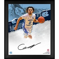 Photo encadrée et autographiée de Cole Anthony, joueur des Tar Heels de Caroline du Nord, en train de dribbler (51 x 61 cm).
