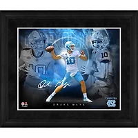 Drake Maye North Carolina Tar Heels Fac-similé Signature Encadré 16" x 20" Collage des étoiles du jeu